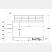 Load image into Gallery viewer, ashton bunk dimensions image