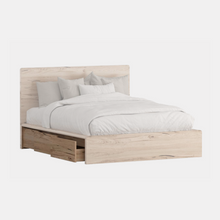 Load image into Gallery viewer, Santorini - modern messmate bedframe with curved edge finish and storage draws