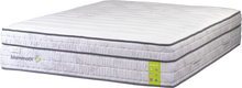 Load image into Gallery viewer, A Mammoth mattress shown at an angle on a plain white background, featuring a quilted white top surface, a textured white side panel with the Mammoth logo, and a green Infinity label.