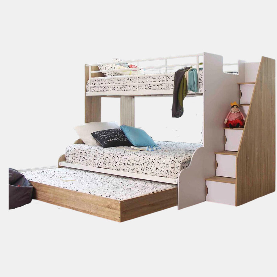 Levin single over double bunk with Trundle