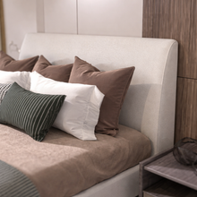 Load image into Gallery viewer, Ramsey Ivory fabric close-up showing light neutral textured upholstery