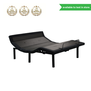 Adjustapedic 7.0 adjustable bed base with Geo-Curve spinal alignment, pillow tilt adjustment, and height-adjustable legs — Sleepdoctor Australia.