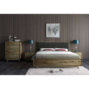 retro style timber and upholstered four piece suite