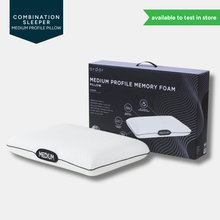 Load image into Gallery viewer, Medium profile pillow packaging