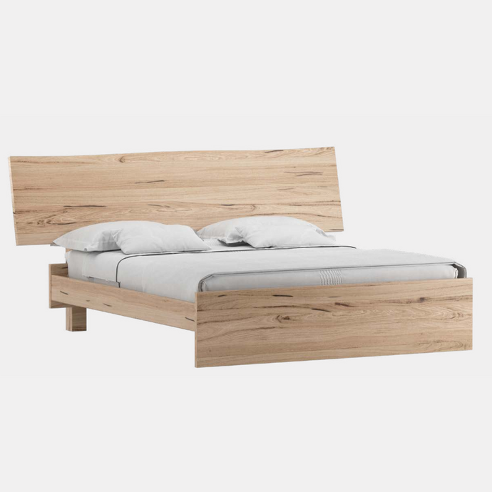 Connor bedframe - messmate timber with live edge finish