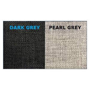 Memphis upholstered bedframe colour options - dark grey or pearl grey