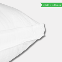 Load image into Gallery viewer, Outlast cotton pillow styled on a bed for everyday sleep comfort