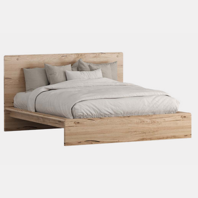 Santorini - modern messmate bedframe with curved edge finish