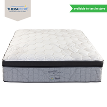 Load image into Gallery viewer, Front view of the Therapedic Comfort Switch Mattress showing premium quilting and Comfort Switch logo, photographed in bright studio lighting.