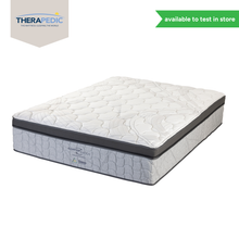 Load image into Gallery viewer, Side angle view of the Therapedic Comfort Switch Mattress highlighting the supportive 4 Zone Flex Pocket Spring design and tailored finish.