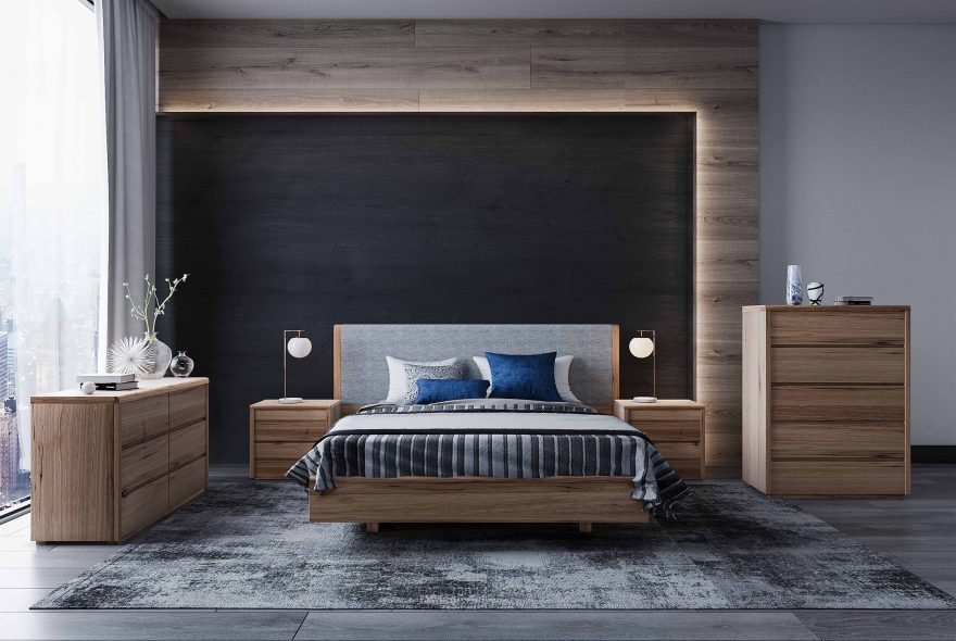 Reiss Timber & Fabric floating bed