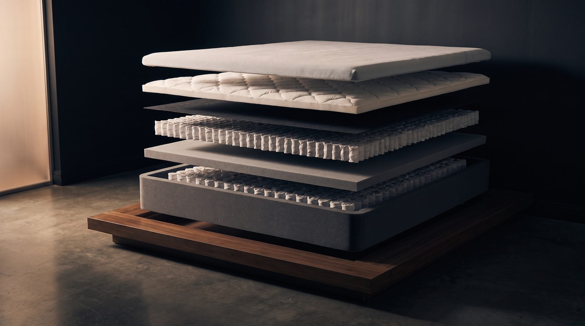 Platinum Luxe Amalfi Mattress, exploded to show every layer