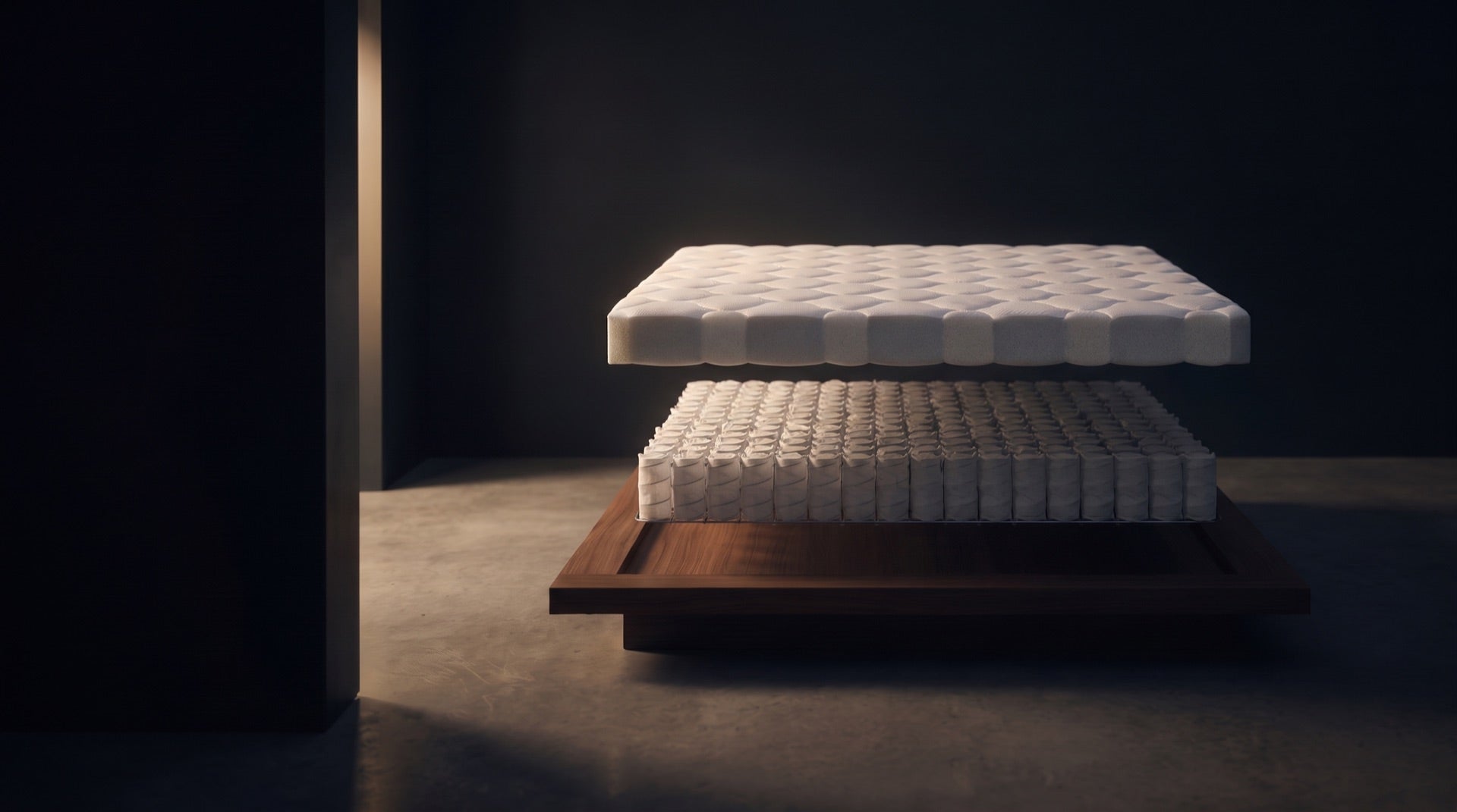 DreamOasis Mattress – Simple Comfort, Every Night, exploded to show every layer