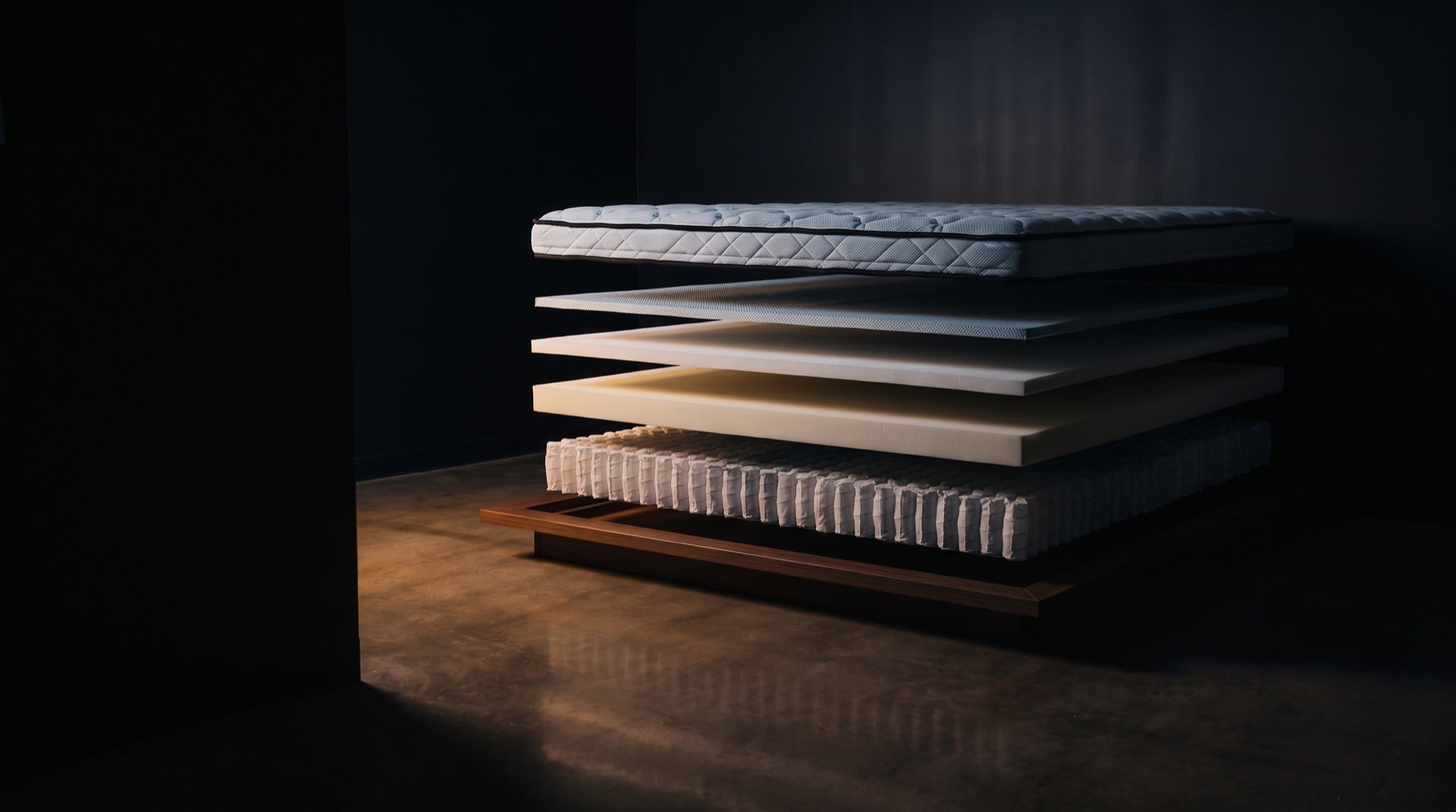 Luftstrom Norquay Mattress, exploded to show every layer