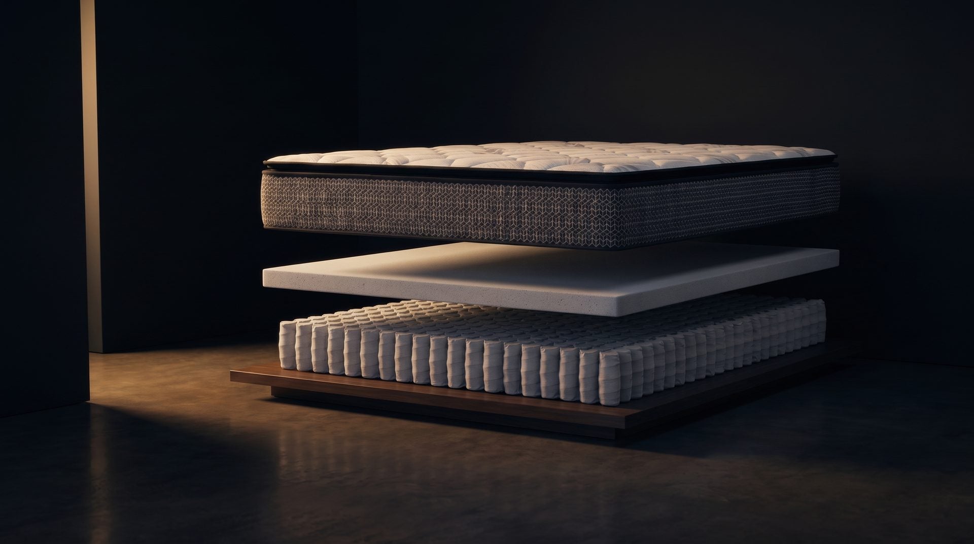 Physiopractic Mattress – Solid Support, Everyday Value, exploded to show every layer