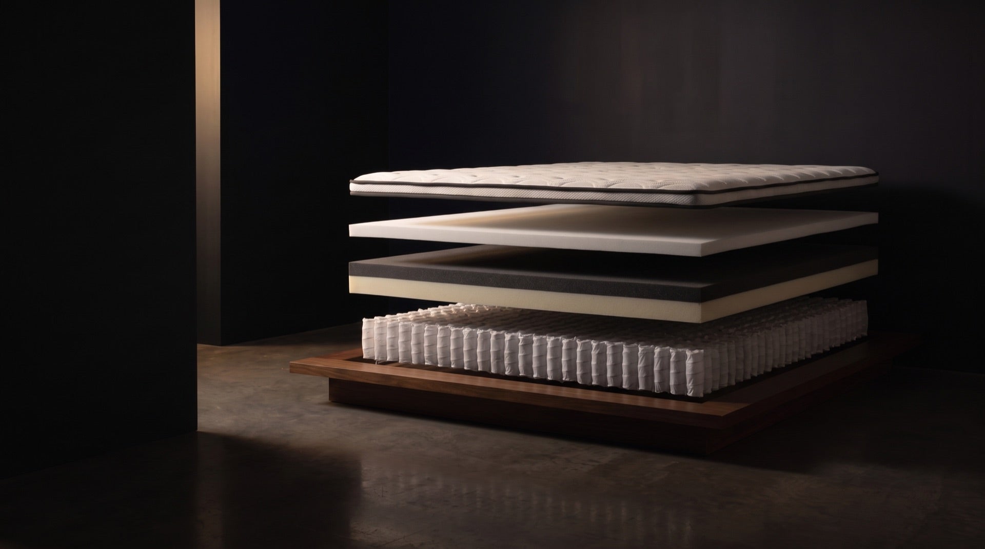 Scancurve Mattress, exploded to show every layer