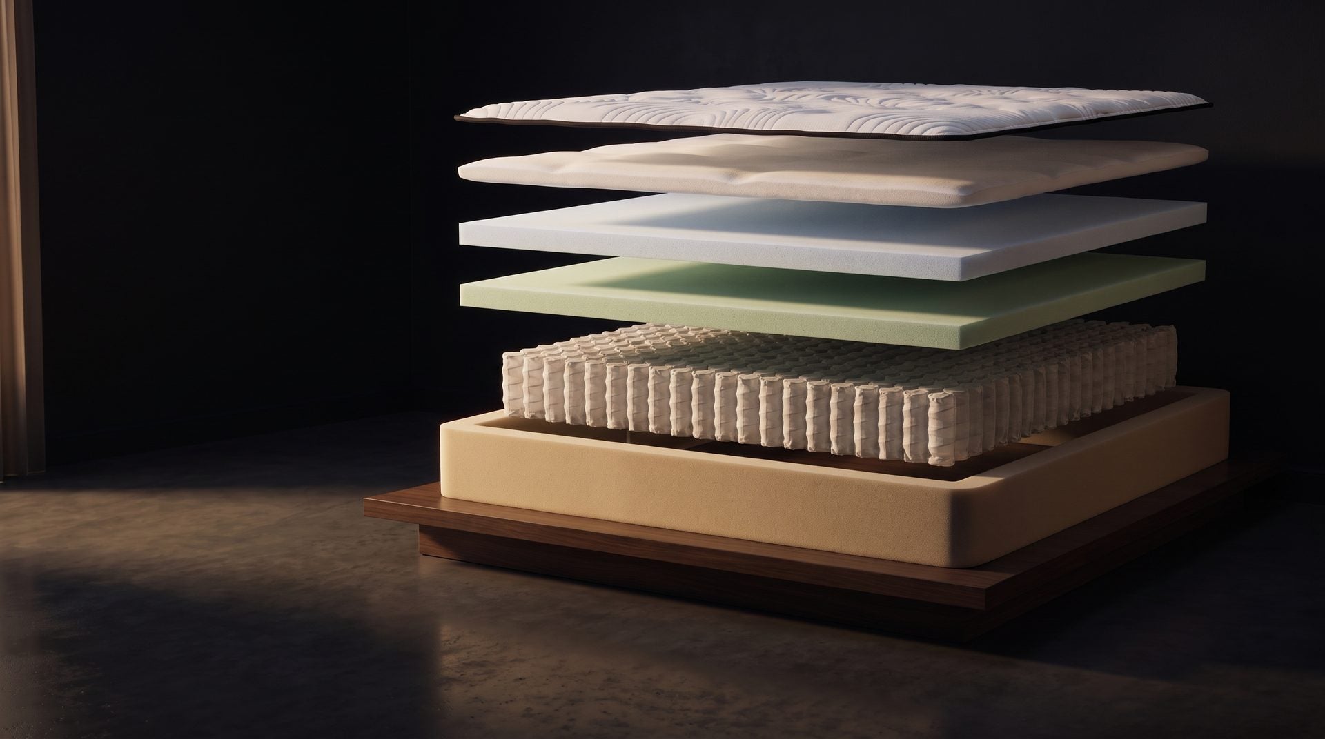 Spine Aligner XT Mattress, exploded to show every layer